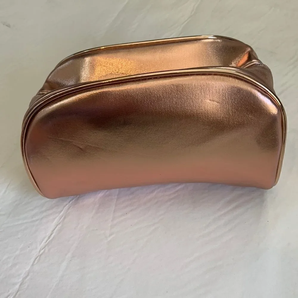 Lancôme Metallic Bronze Makeup Bag 8 X 13 Inches NEW